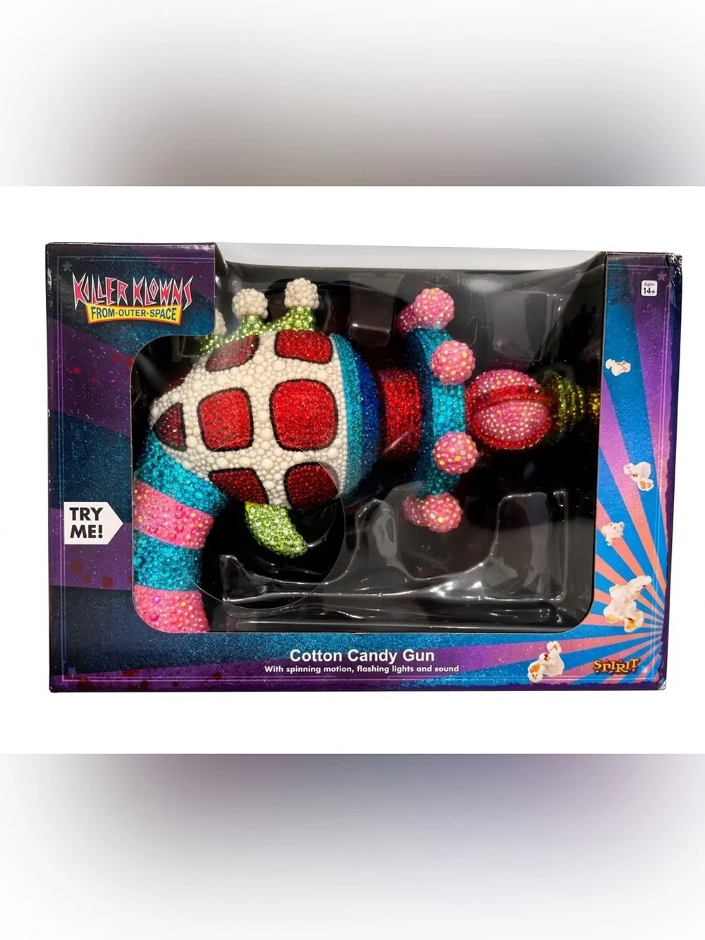 Killer Klowns of Outer Space Cotton Candy Blaster Toy - Rhinestoned -Custom Made